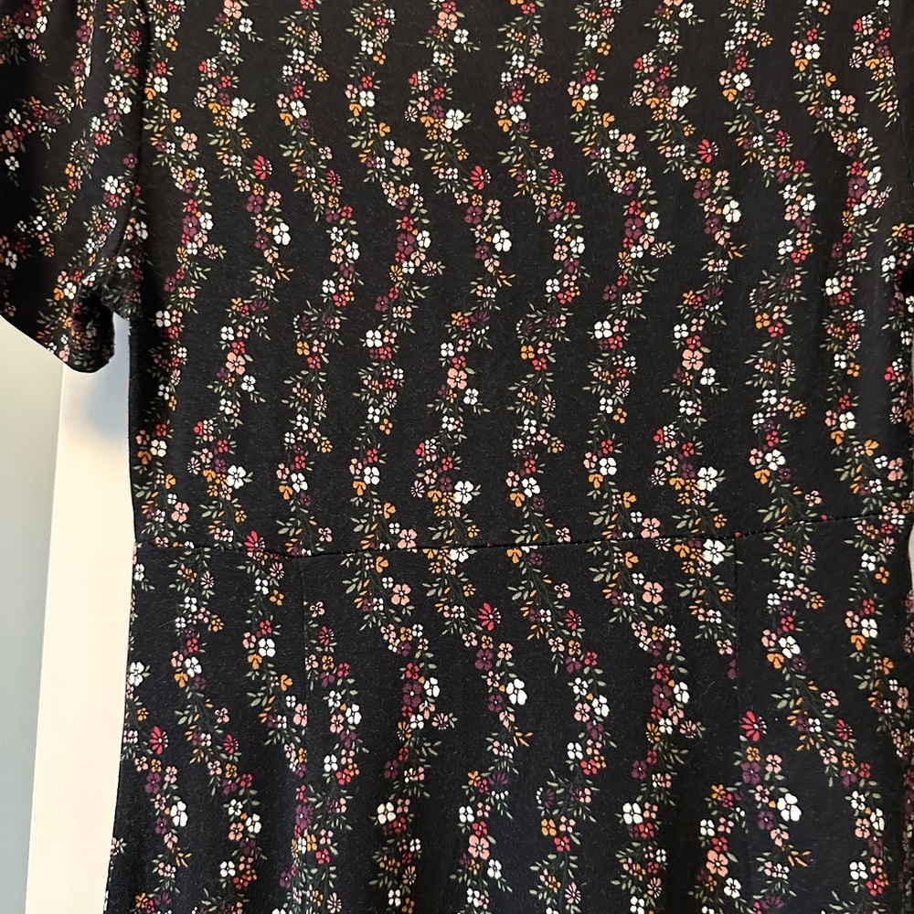 Floral Black Dress